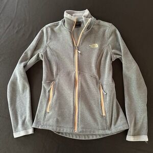 The North Face Gray Fitted Zip Front Jacket Zip Pockets Fitted Size Small